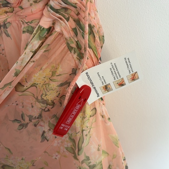 Mac Duggal Ruffle Tiered Floral Cut Out Chiffon Gown - Picture 7 of 13